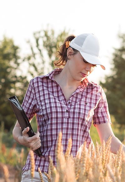 young apprentice working in agriculture